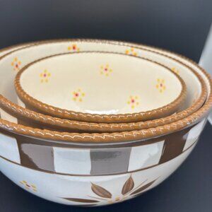 Temptations by Tara Old World Brown Mixing Bowls